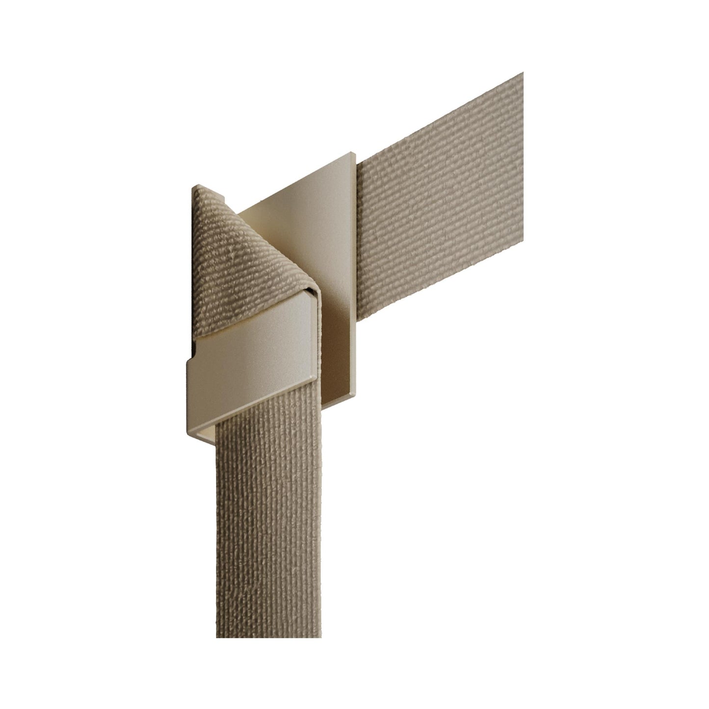 Map Corner Bracket in Matte Champagne.