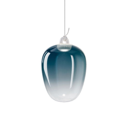 Oblo'Cluster LED Pendant Light in Azure Steel (Medium).