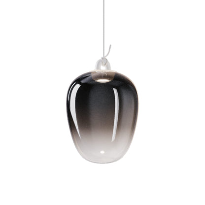 Oblo'Cluster LED Pendant Light in Glossy Smoke (Medium).
