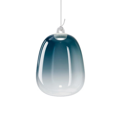 Oblo'Cluster LED Pendant Light in Azure Steel (Large).