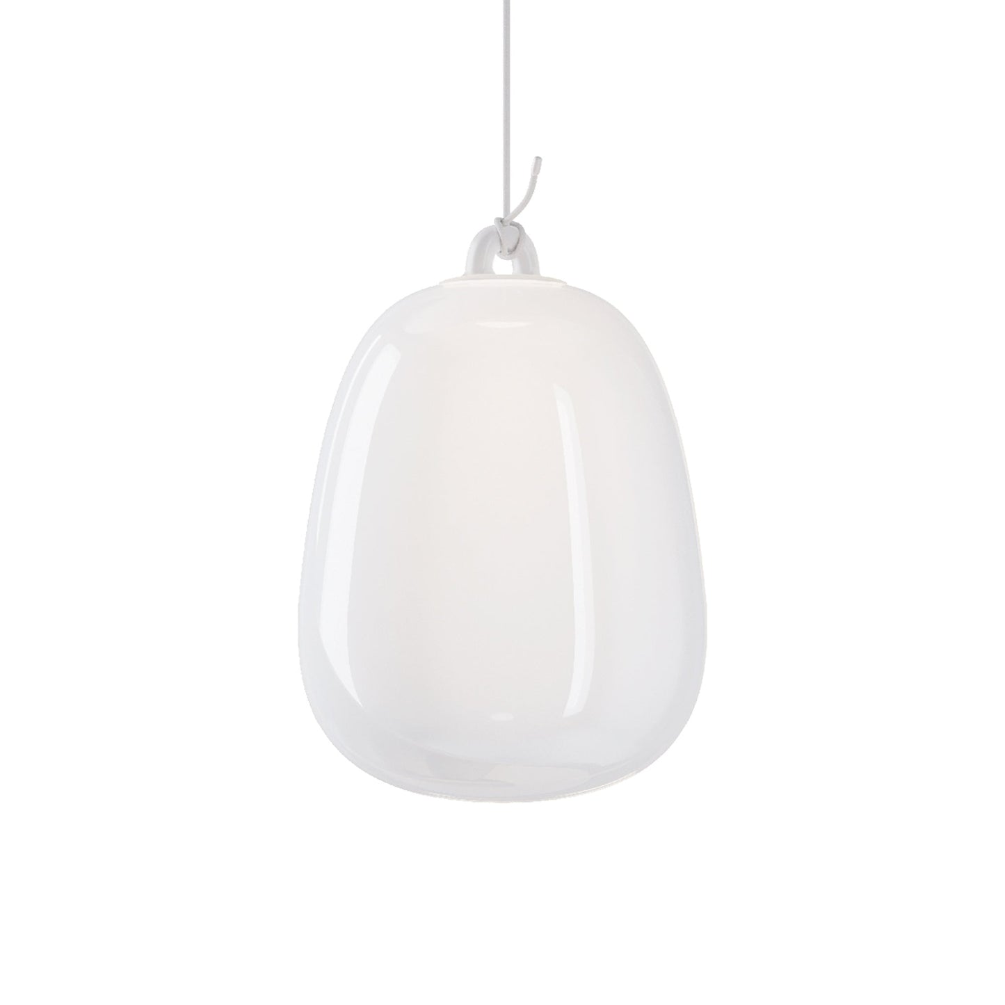 Oblo'Cluster LED Pendant Light in Silk White (Large).