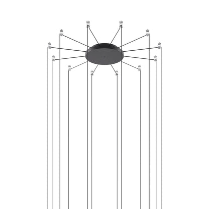 Radial Canopy in Matte Black (12-Light).