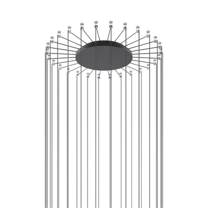 Radial Canopy in Matte Black (28-Light).
