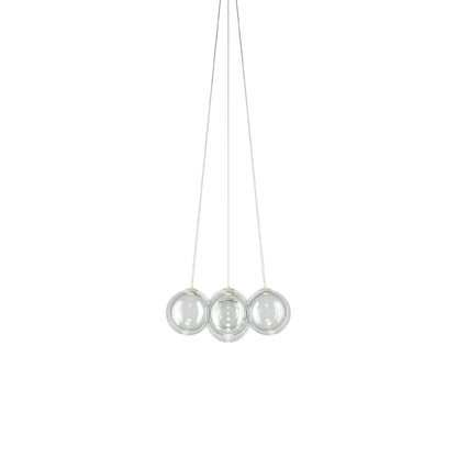 Random Cloud LED Pendant Light in Clear (9.05-Inch/7-Light).