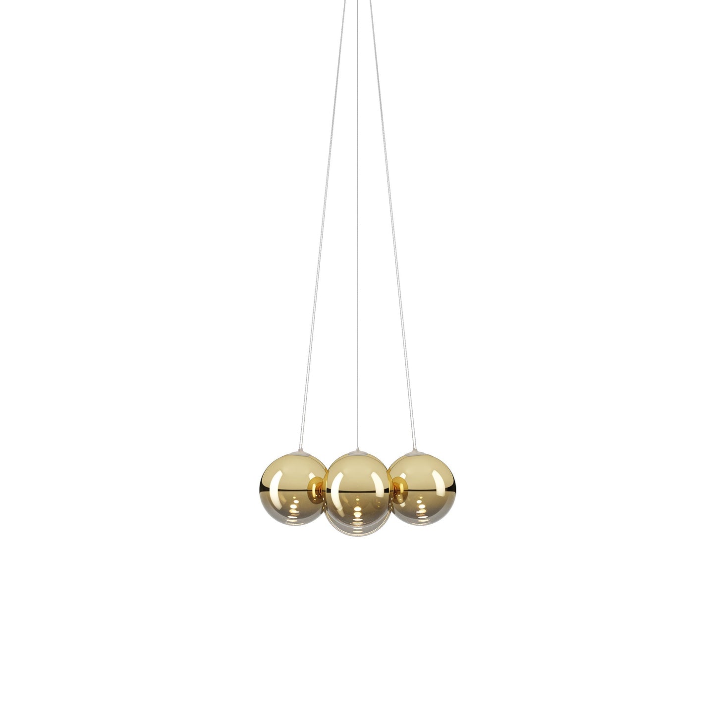 Random Cloud LED Pendant Light in Gold (9.05-Inch/7-Light).