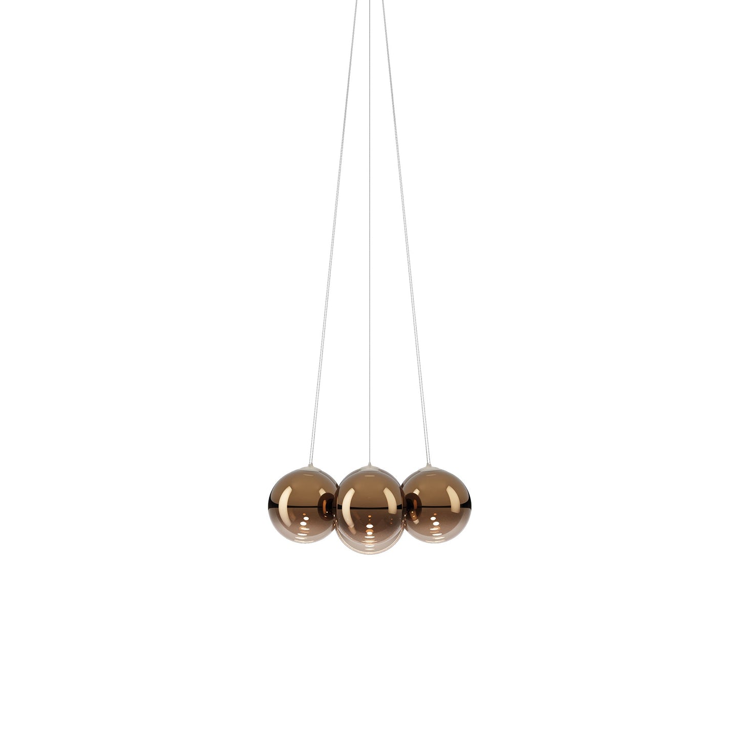 Random Cloud LED Pendant Light in Glossy Bronze (9.05-Inch/7-Light).