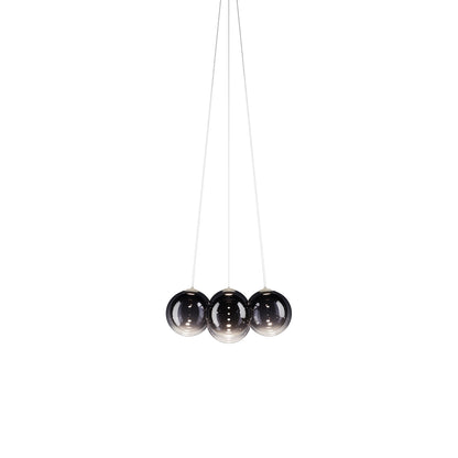 Random Cloud LED Pendant Light in Glossy Smoke (9.05-Inch/7-Light).