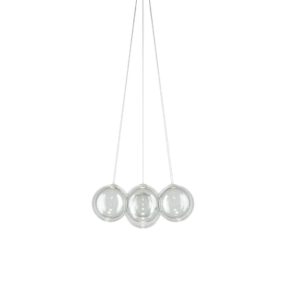 Random Cloud LED Pendant Light in Clear (11.02-Inch/7-Light).