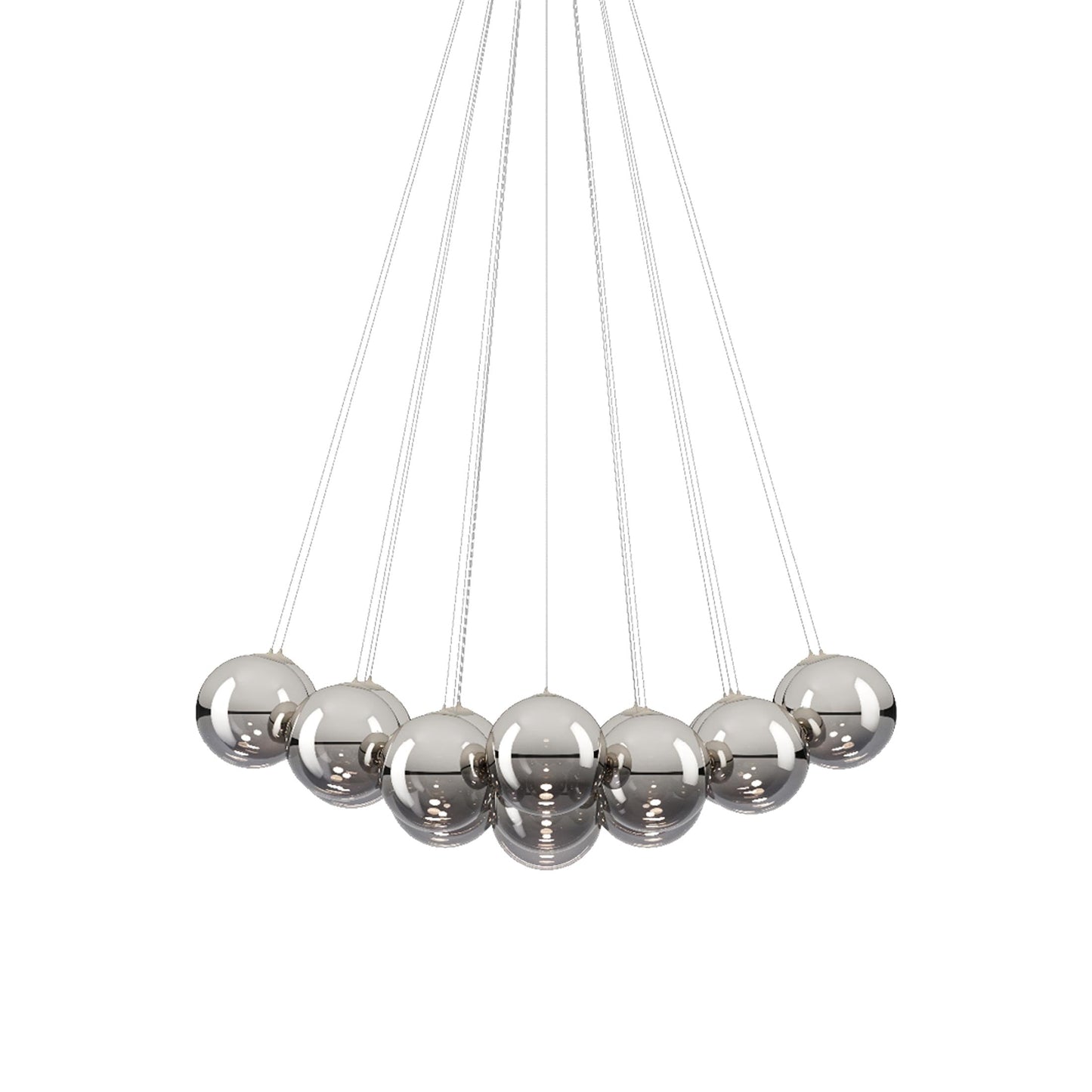 Random Cloud LED Pendant Light in Chrome (9.05-Inch/23-Light).