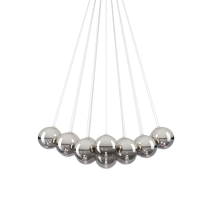Random Cloud LED Pendant Light in Chrome (9.05-Inch/23-Light).