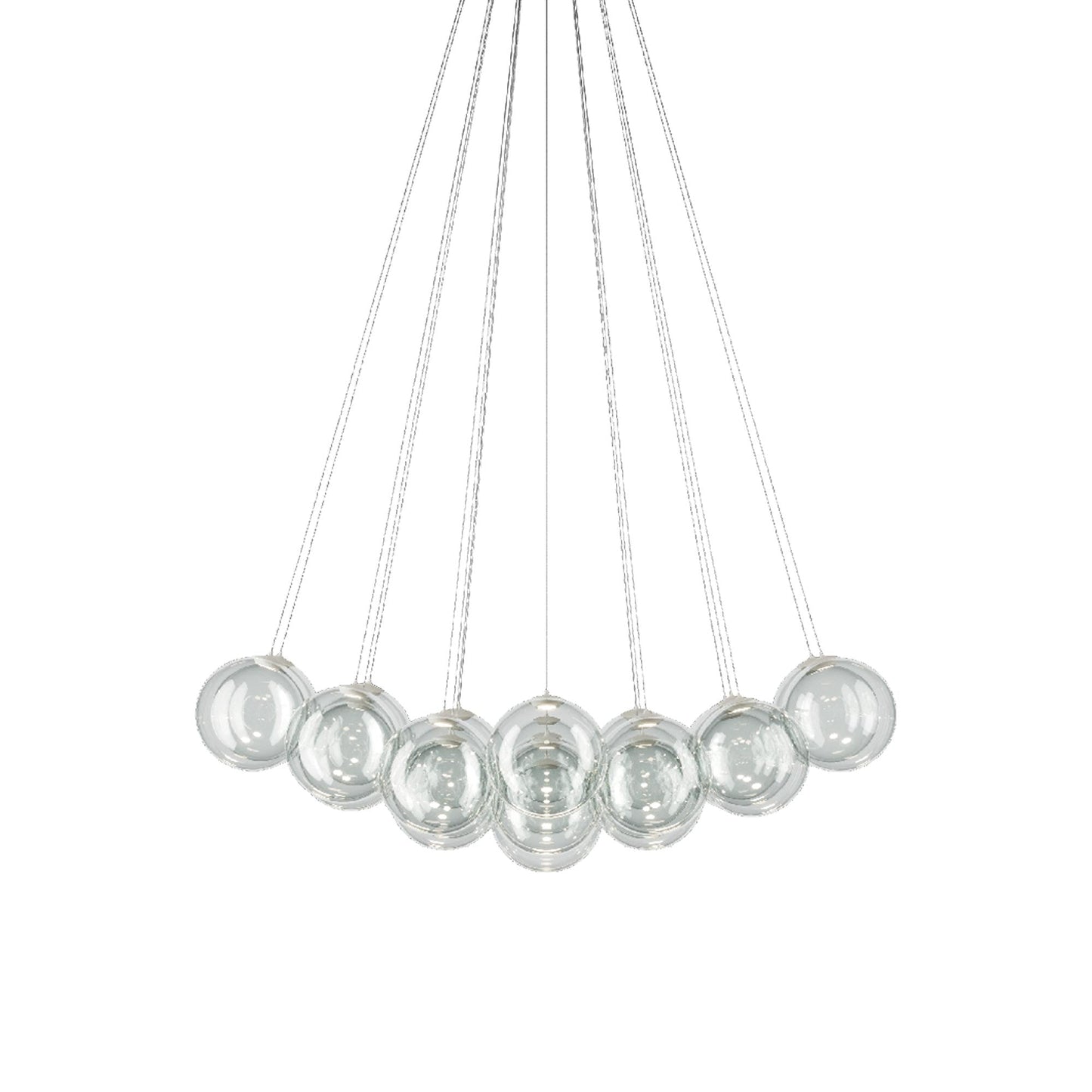 Random Cloud LED Pendant Light in Clear (9.05-Inch/23-Light).