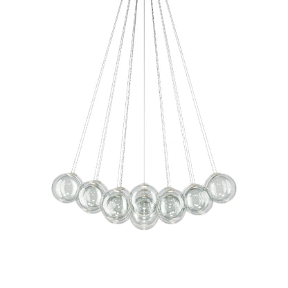 Random Cloud LED Pendant Light in Clear (9.05-Inch/23-Light).