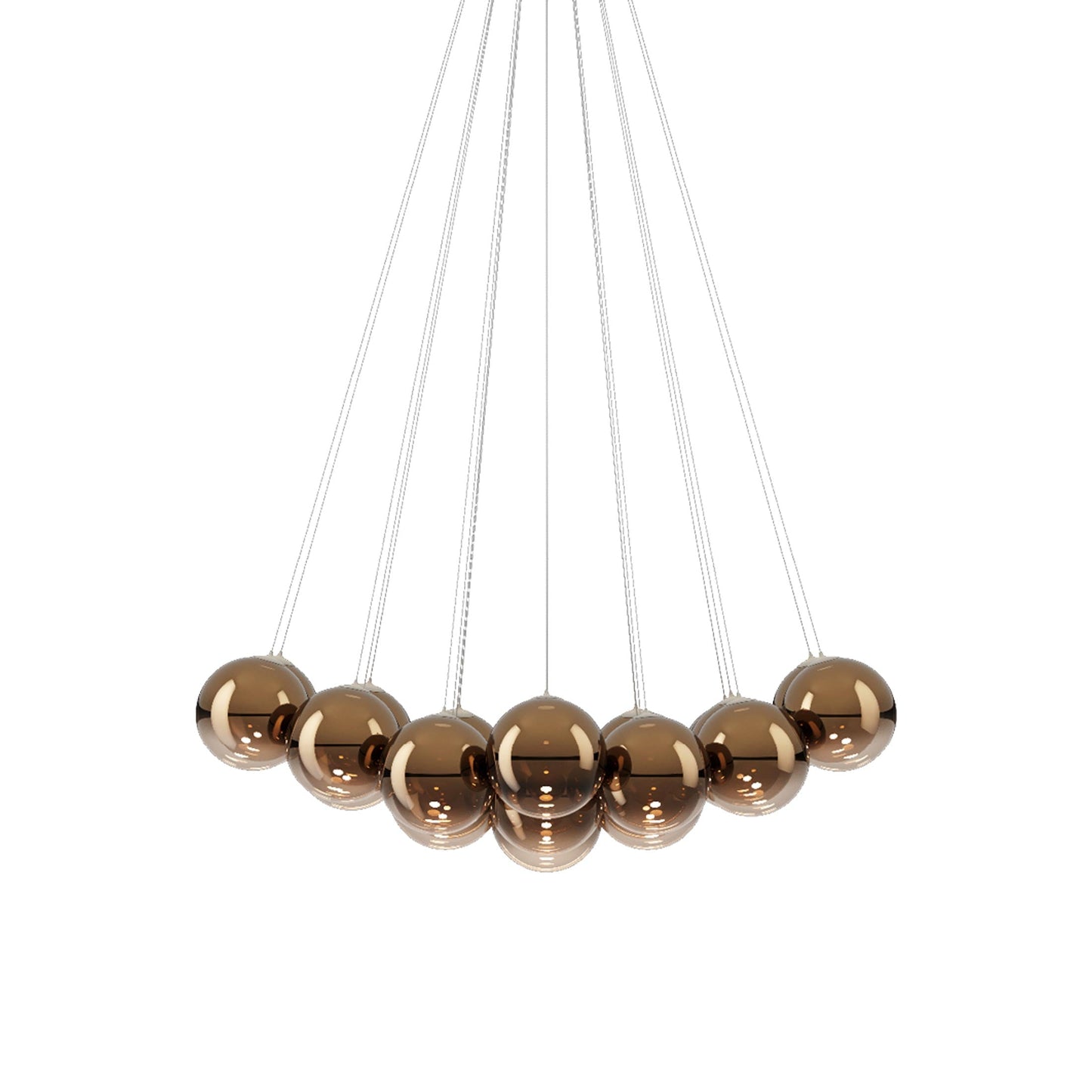 Random Cloud LED Pendant Light in Glossy Bronze (9.05-Inch/23-Light).