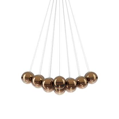 Random Cloud LED Pendant Light in Glossy Bronze (9.05-Inch/23-Light).