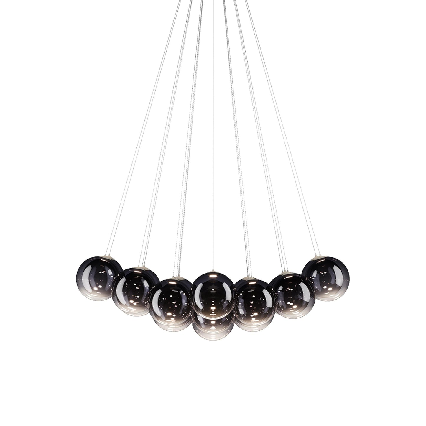 Random Cloud LED Pendant Light in Glossy Smoke (9.05-Inch/23-Light).