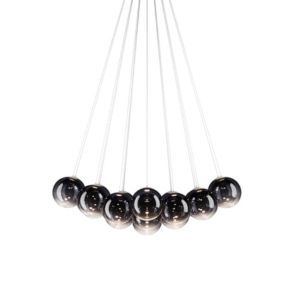 Random Cloud LED Pendant Light in Glossy Smoke (9.05-Inch/23-Light).
