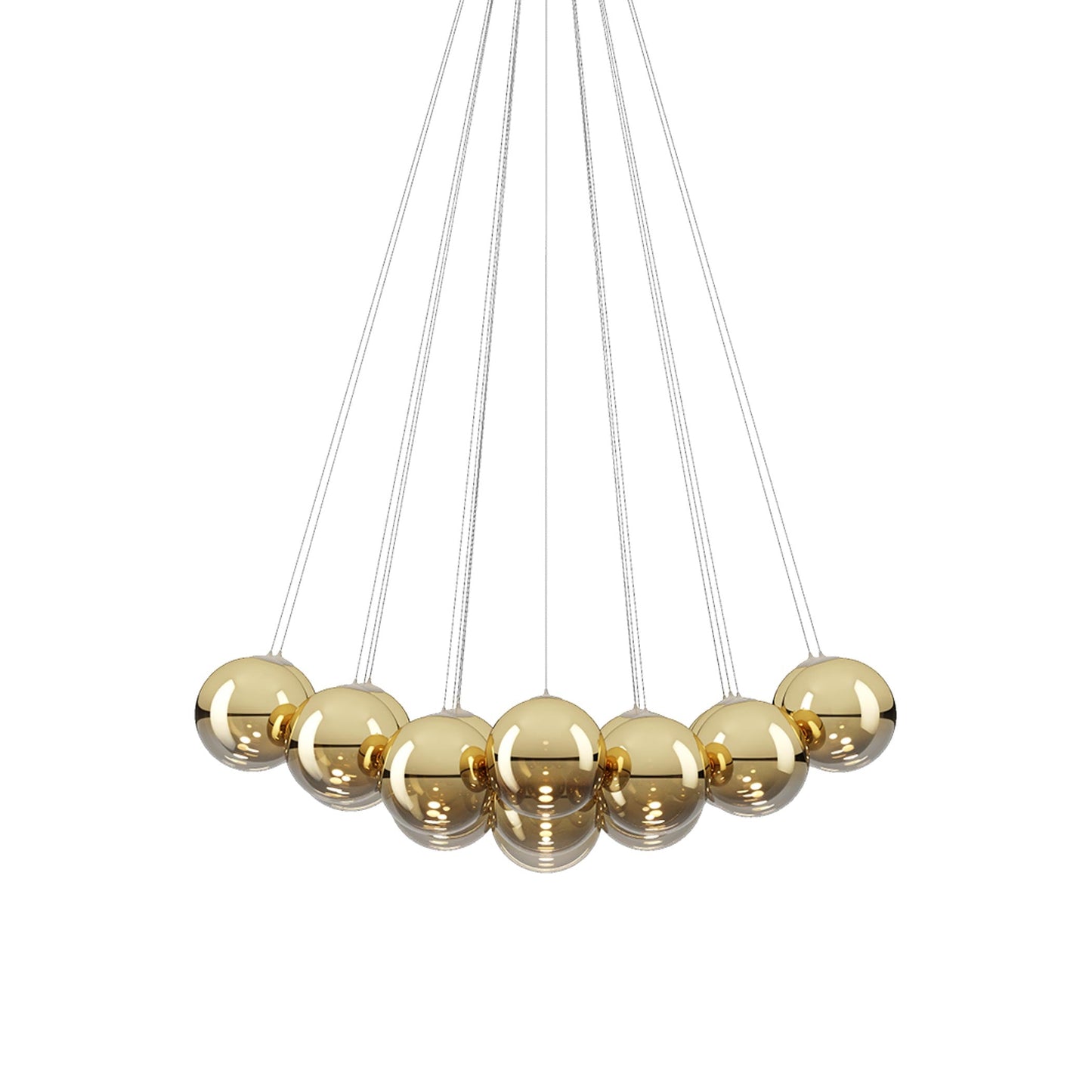 Random Cloud LED Pendant Light in Gold (9.05-Inch/23-Light).