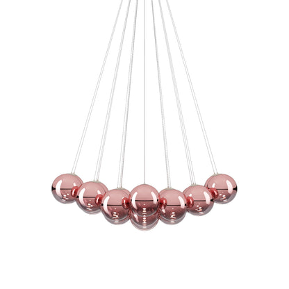 Random Cloud LED Pendant Light in Rose Gold (9.05-Inch/23-Light).