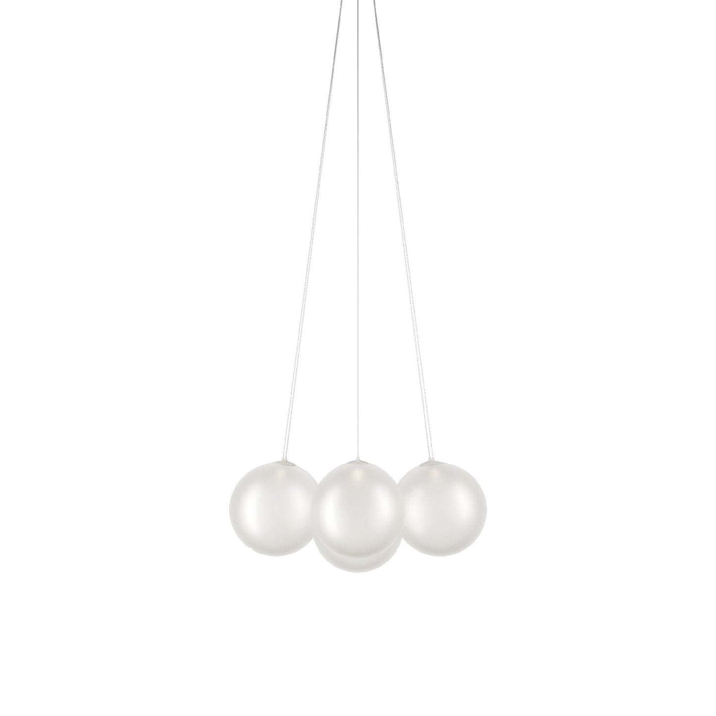 Random Cloud LED Pendant Light in Frosted White (11.02-Inch/7-Light).