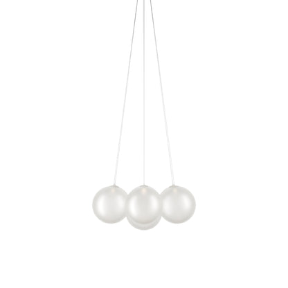 Random Cloud LED Pendant Light in Frosted White (11.02-Inch/7-Light).