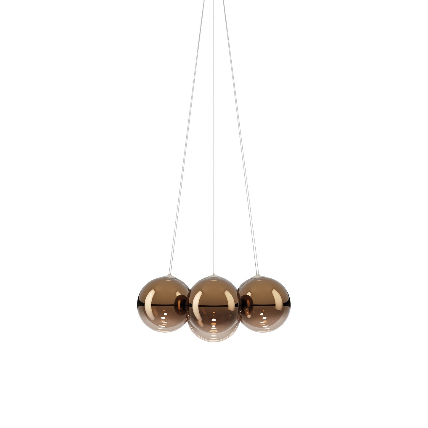 Random Cloud LED Pendant Light in Glossy Bronze (11.02-Inch/7-Light).