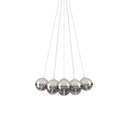 Random Cloud LED Pendant Light in Chrome (9.05-Inch/14-Light).