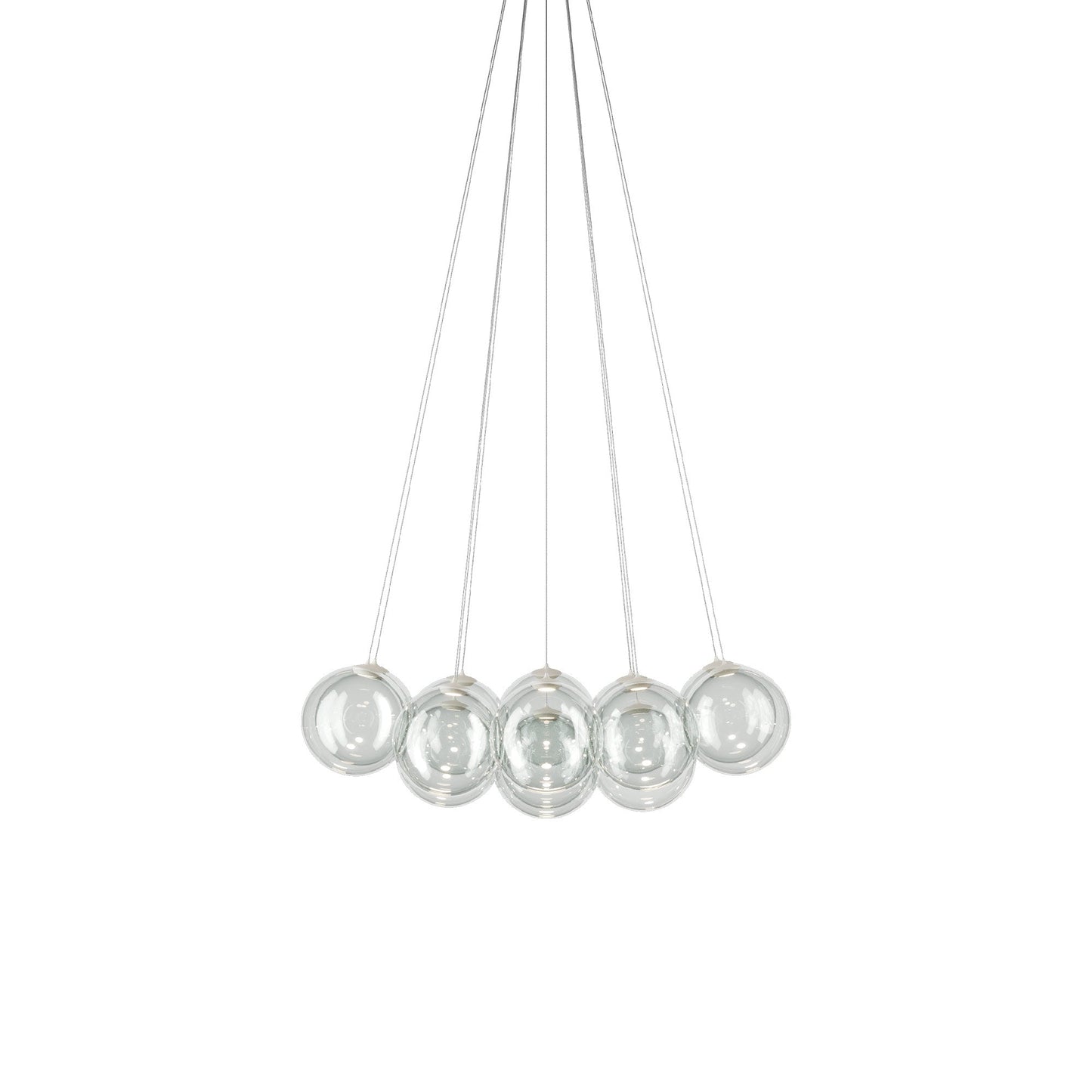 Random Cloud LED Pendant Light in Clear (9.05-Inch/14-Light).