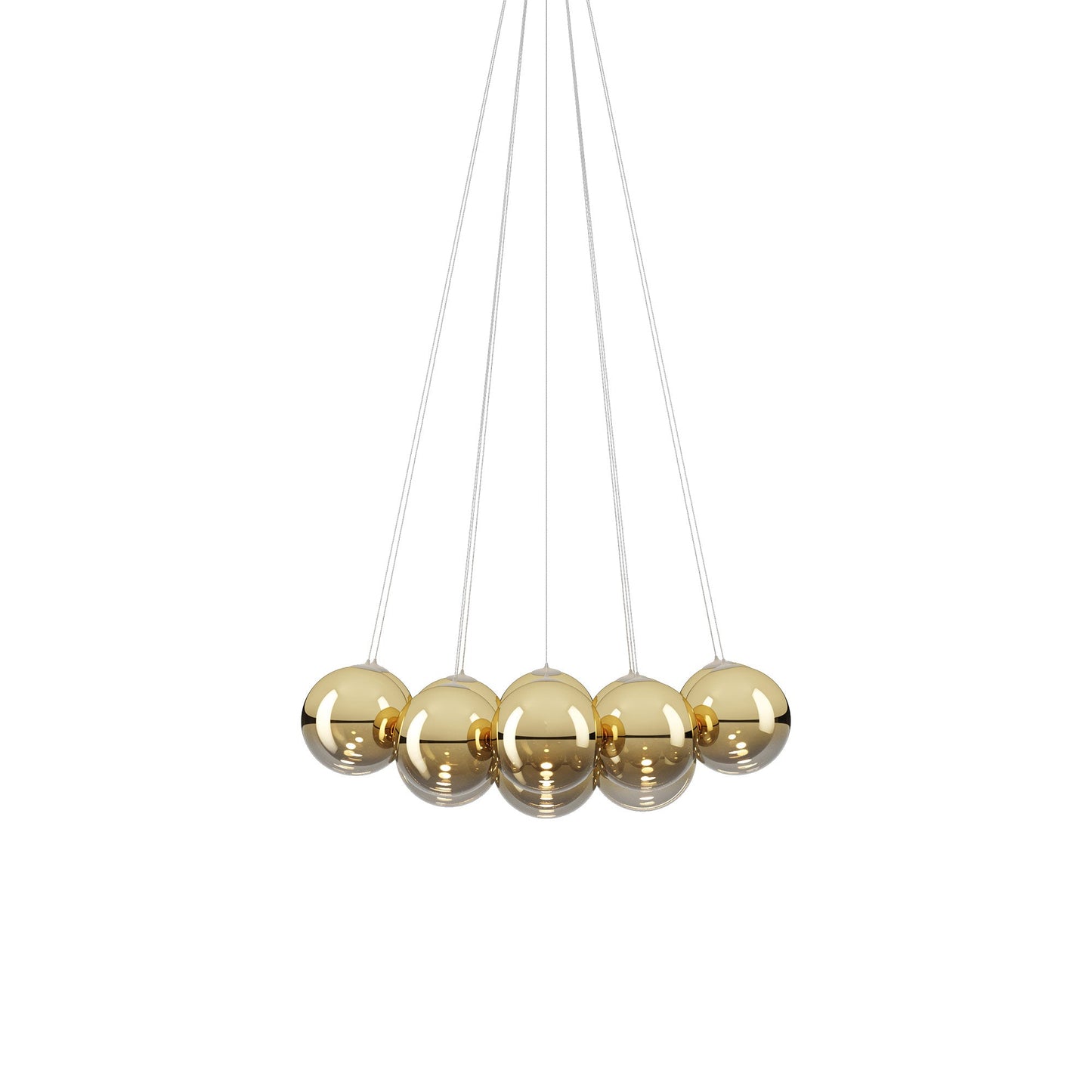 Random Cloud LED Pendant Light in Gold (9.05-Inch/14-Light).