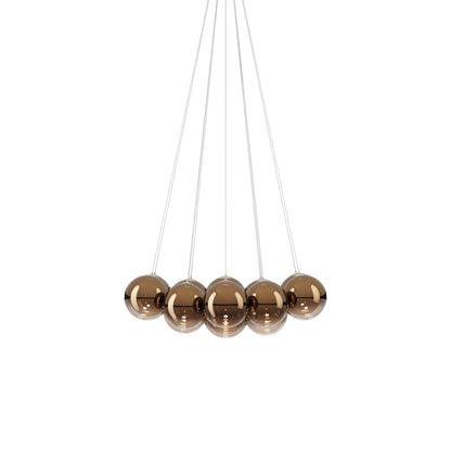 Random Cloud LED Pendant Light in Glossy Bronze (9.05-Inch/14-Light).