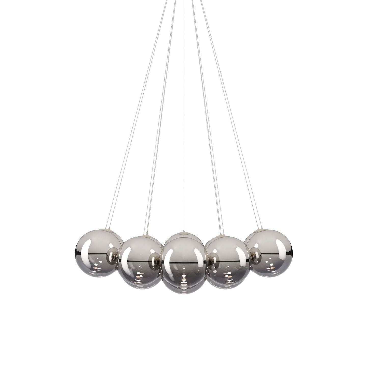 Random Cloud LED Pendant Light in Chrome (11.02-Inch/14-Light).