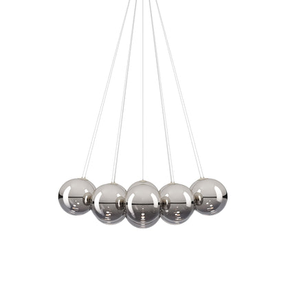 Random Cloud LED Pendant Light in Chrome (11.02-Inch/14-Light).