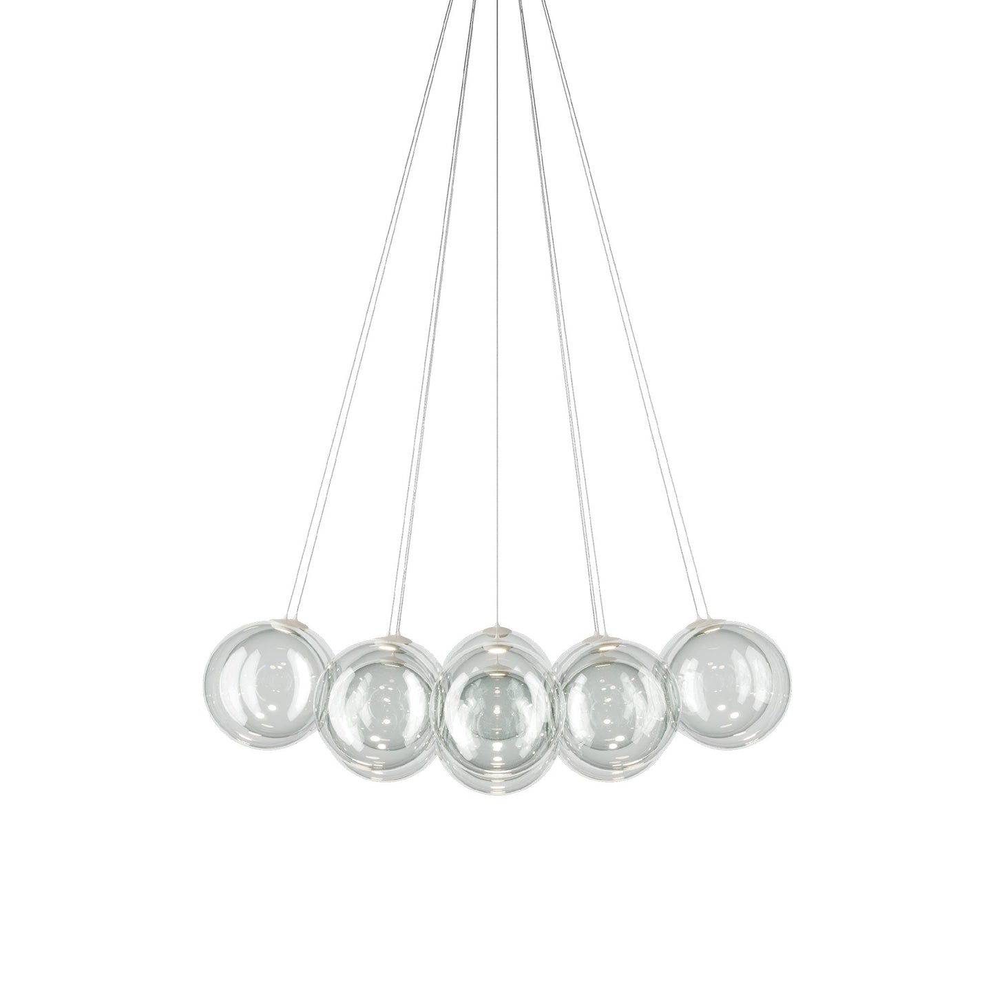 Random Cloud LED Pendant Light in Clear (11.02-Inch/14-Light).