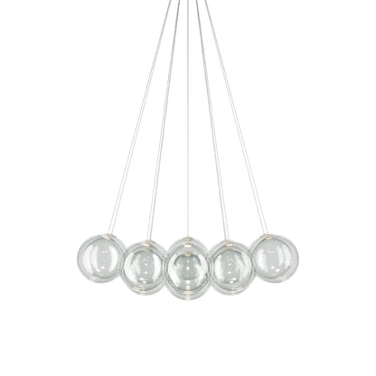 Random Cloud LED Pendant Light in Clear (11.02-Inch/14-Light).