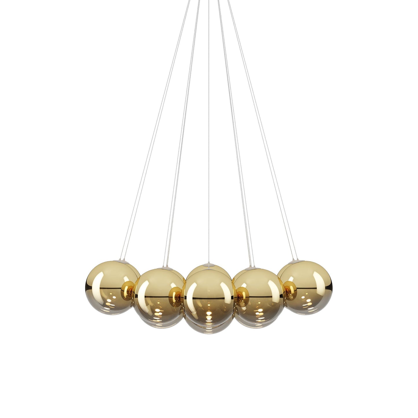 Random Cloud LED Pendant Light in Gold (11.02-Inch/14-Light).