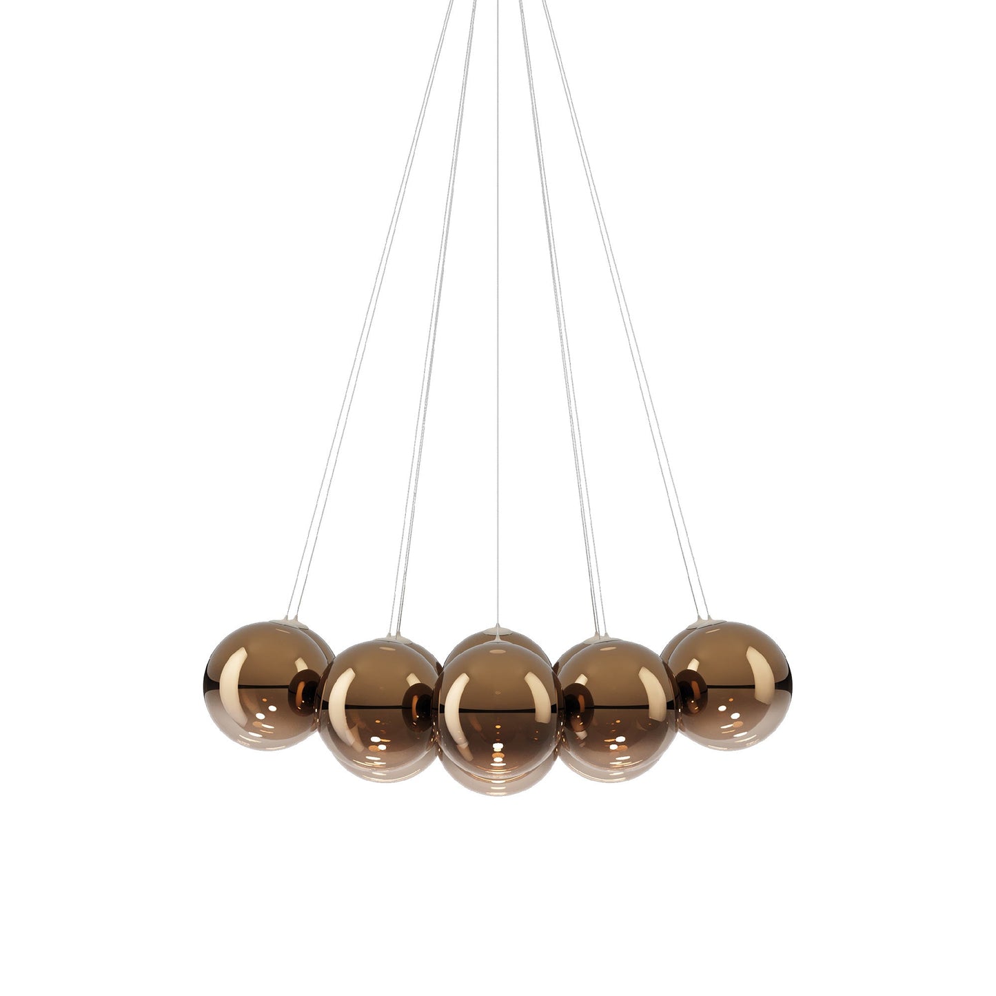 Random Cloud LED Pendant Light in Glossy Bronze (11.02-Inch/14-Light).