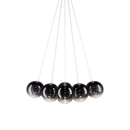 Random Cloud LED Pendant Light in Glossy Smoke (11.02-Inch/14-Light).