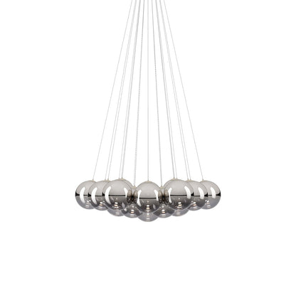 Random Cloud LED Pendant Light in Chrome (9.05-Inch/19-Light).