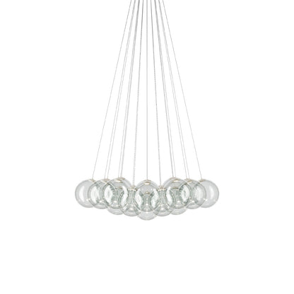 Random Cloud LED Pendant Light in Clear (9.05-Inch/19-Light).