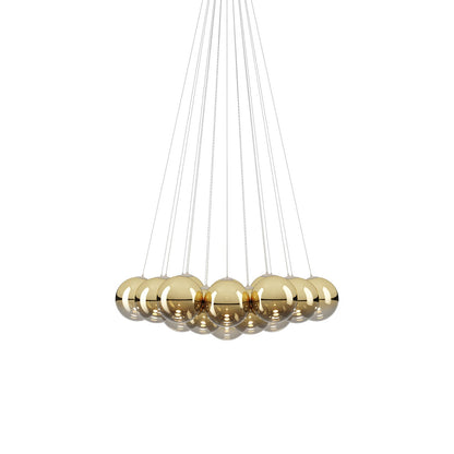 Random Cloud LED Pendant Light in Gold (9.05-Inch/19-Light).