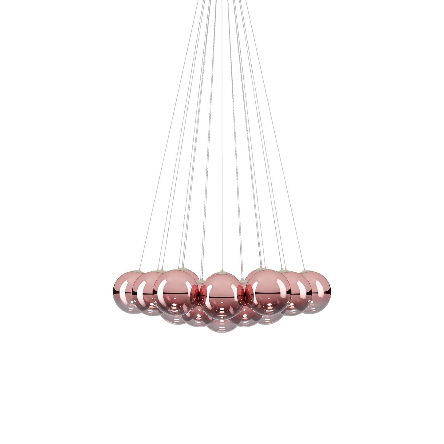 Random Cloud LED Pendant Light in Rose Gold (9.05-Inch/19-Light).