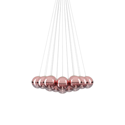 Random Cloud LED Pendant Light in Rose Gold (9.05-Inch/19-Light).