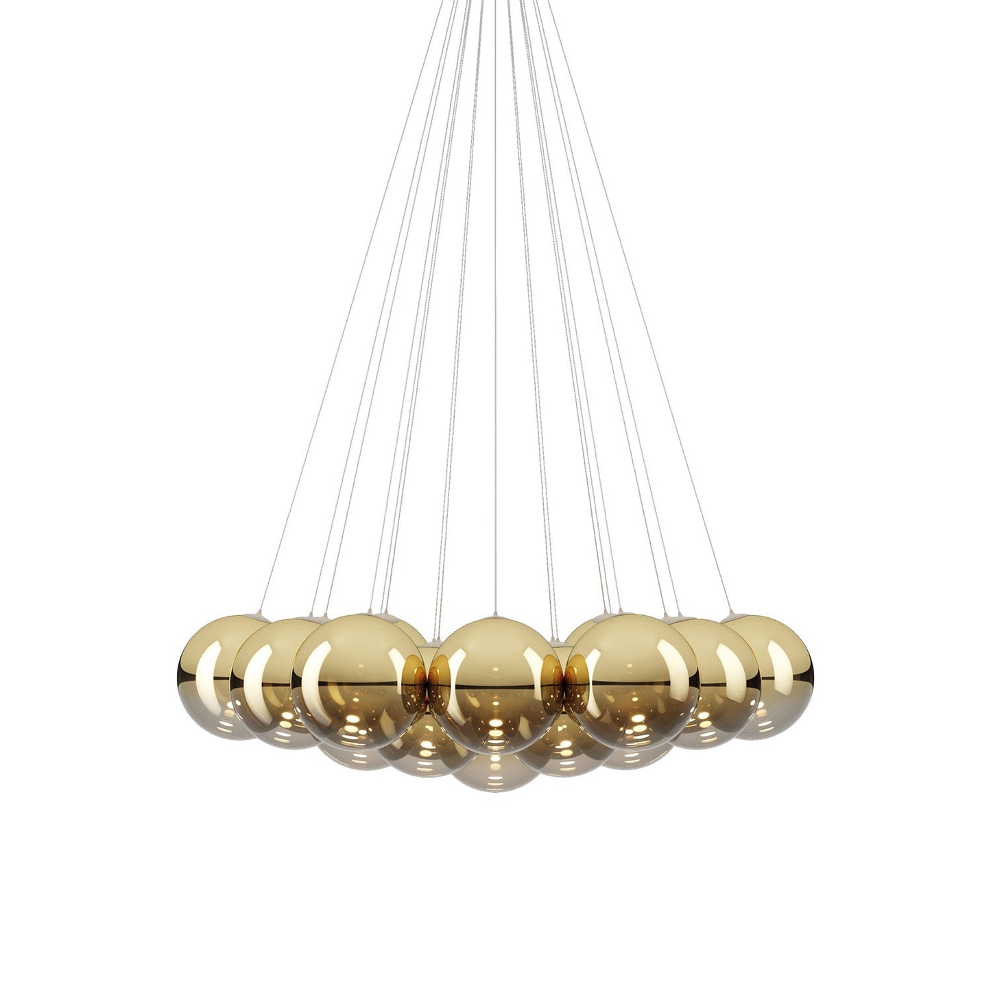 Random Cloud LED Pendant Light in Gold (11.02-Inch/19-Light).