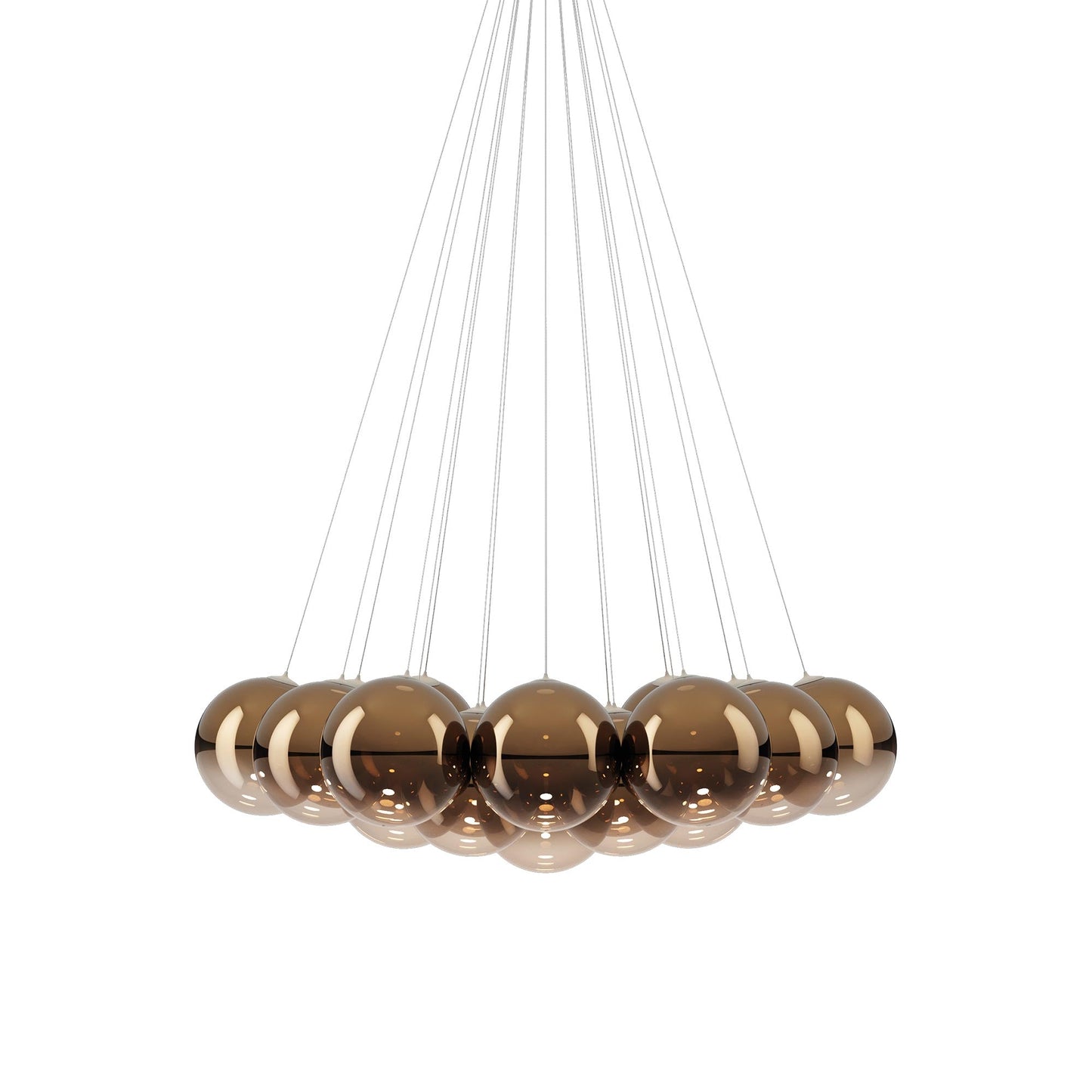 Random Cloud LED Pendant Light in Glossy Bronze (11.02-Inch/19-Light).