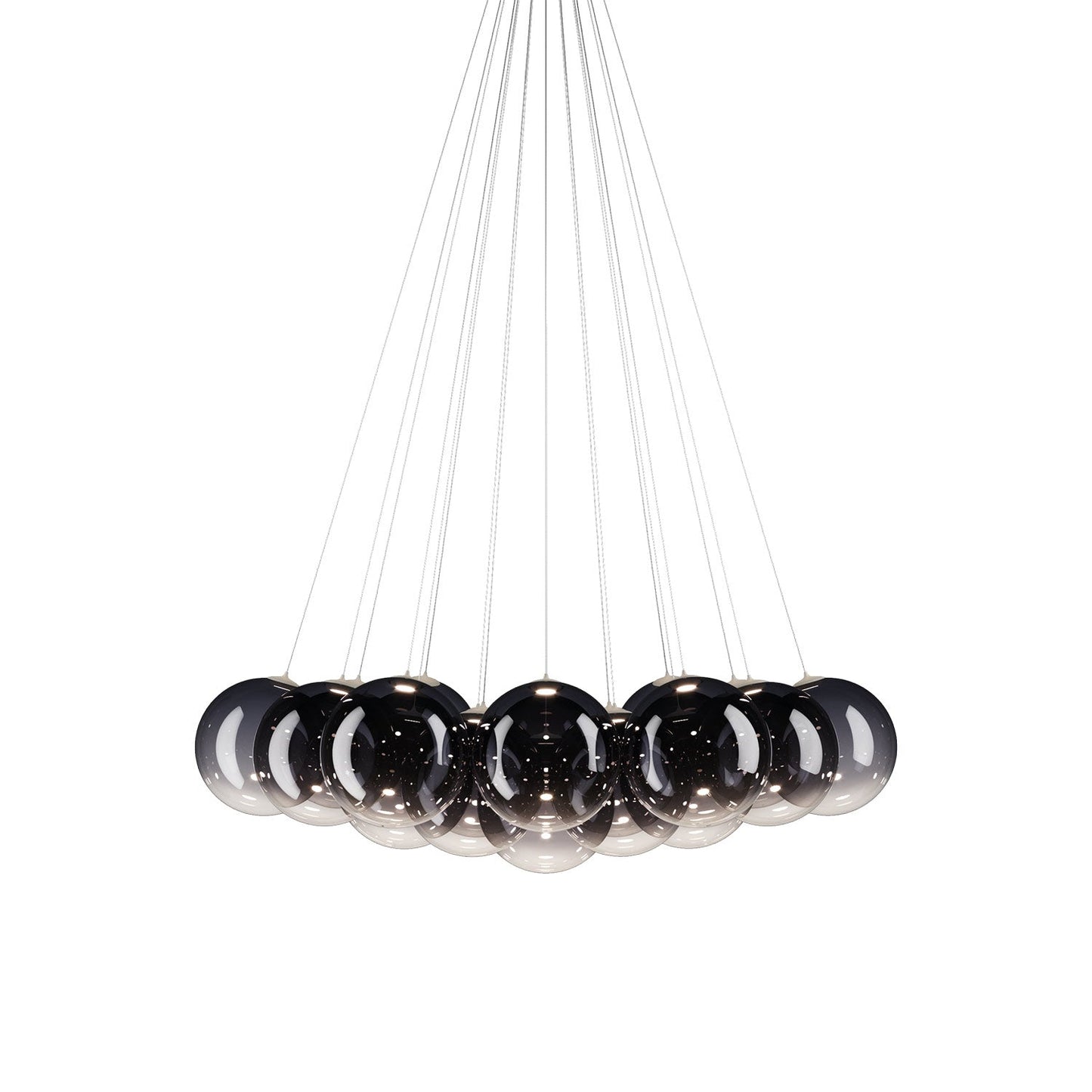 Random Cloud LED Pendant Light in Glossy Smoke (11.02-Inch/19-Light).