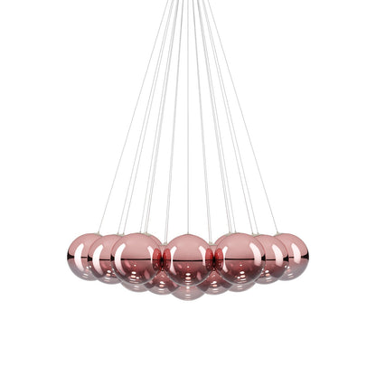 Random Cloud LED Pendant Light in Rose Gold (11.02-Inch/19-Light).