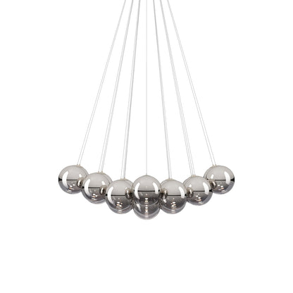 Random Cloud LED Pendant Light in Chrome (9.05-Inch/23-Light).