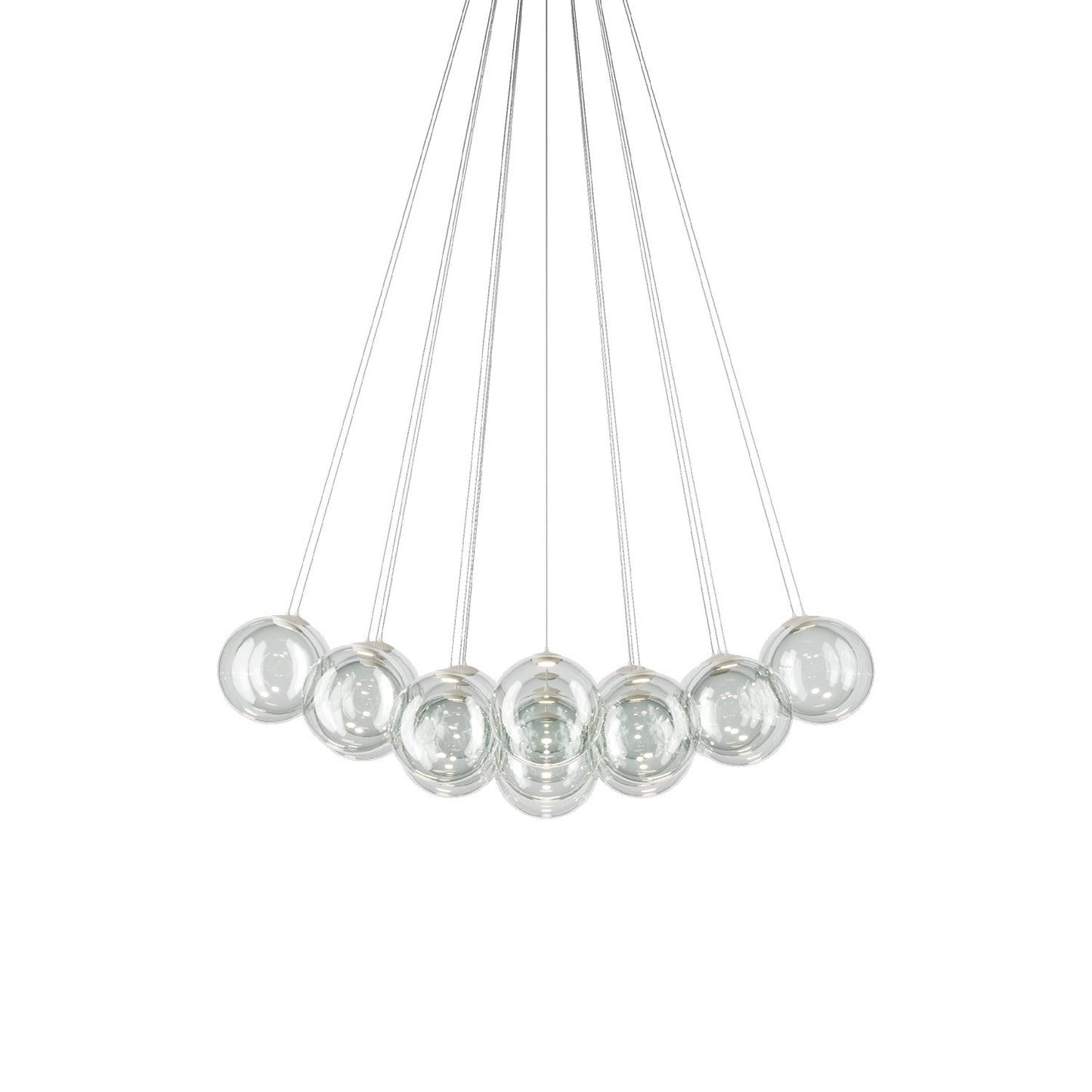 Random Cloud LED Pendant Light in Clear (9.05-Inch/23-Light).