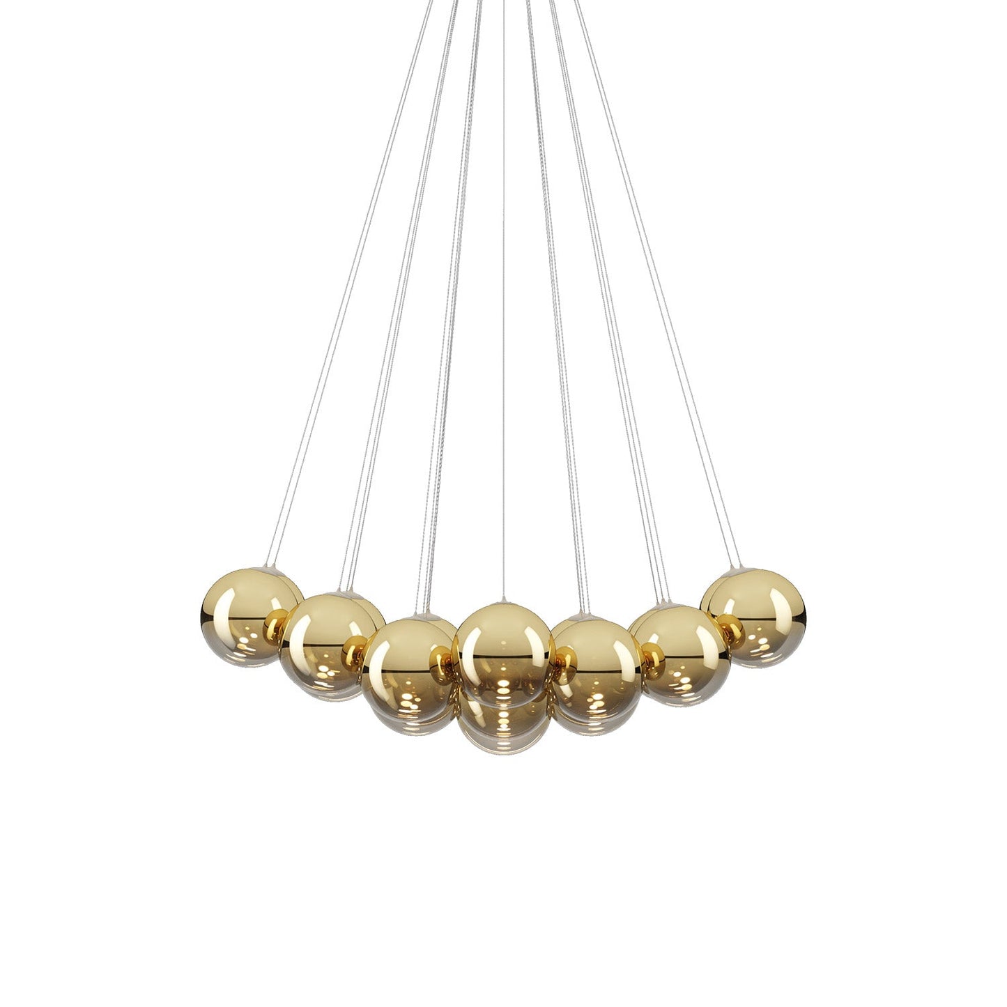 Random Cloud LED Pendant Light in Gold (9.05-Inch/23-Light).