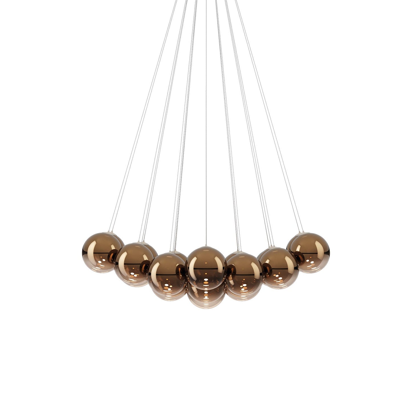 Random Cloud LED Pendant Light in Glossy Bronze (9.05-Inch/23-Light).