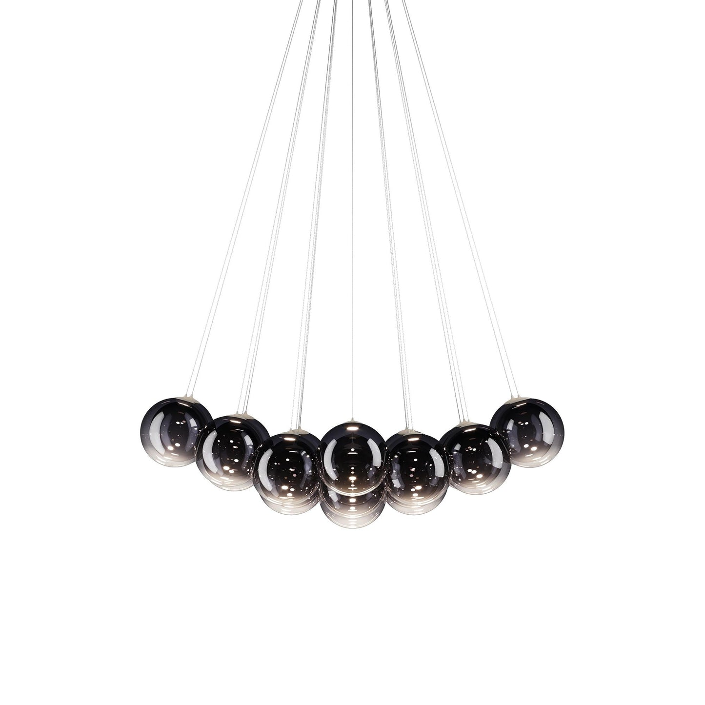 Random Cloud LED Pendant Light in Glossy Smoke (9.05-Inch/23-Light).